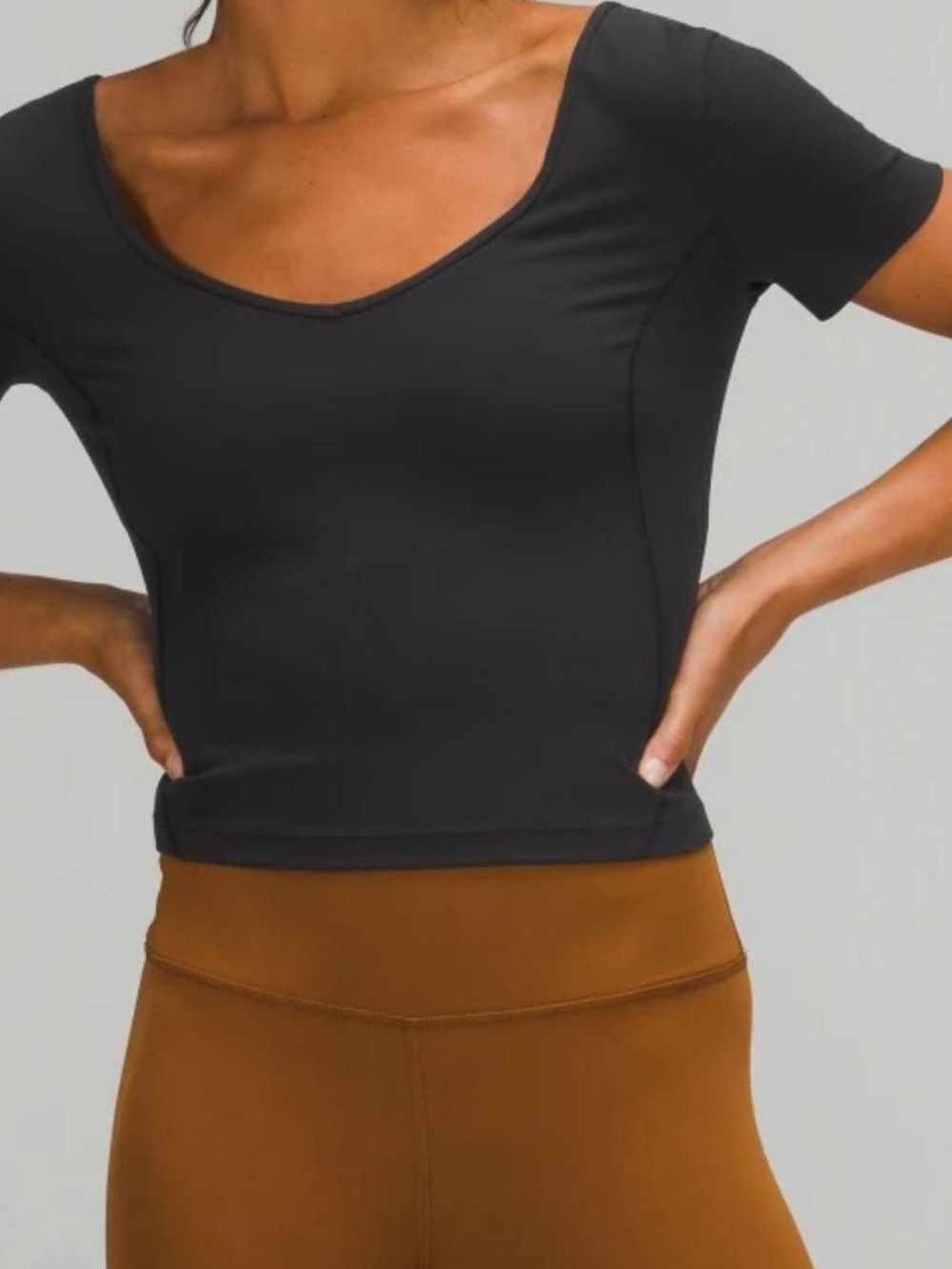 lululemon athletica Black Crop Top